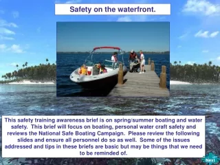Safety on the waterfront.