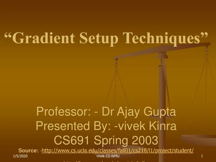 gradient setup techniques professor dr ajay gupta