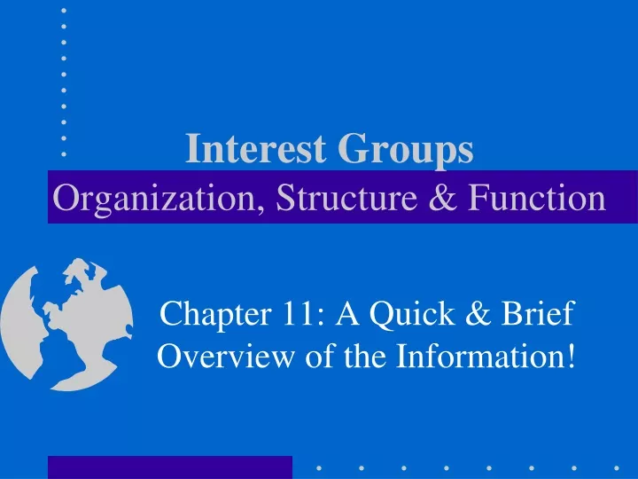 interest groups organization structure function