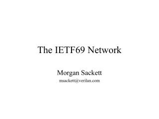 The IETF69 Network