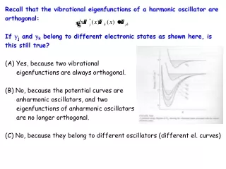 Recall that the vibrational eigenfunctions of a harmonic oscillator are orthogonal: