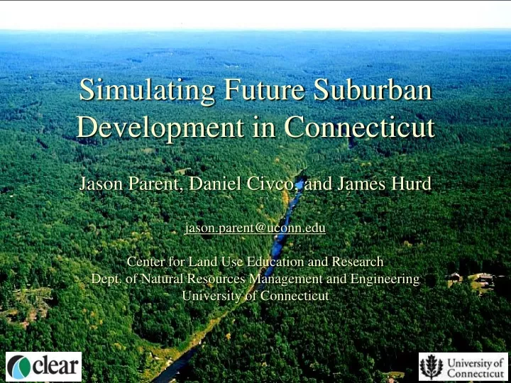 simulating future suburban development in connecticut