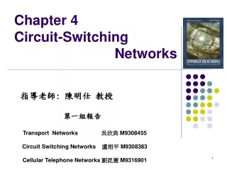 Chapter 4  Circuit-Switching                             Networks