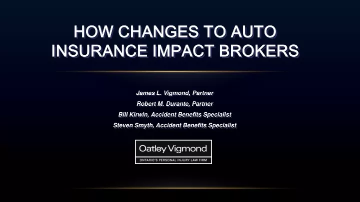 how changes to auto insurance impact brokers