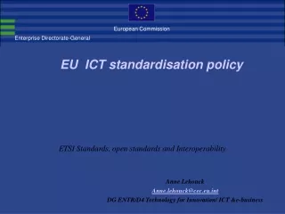 ETSI Standards, open standards and Interoperability