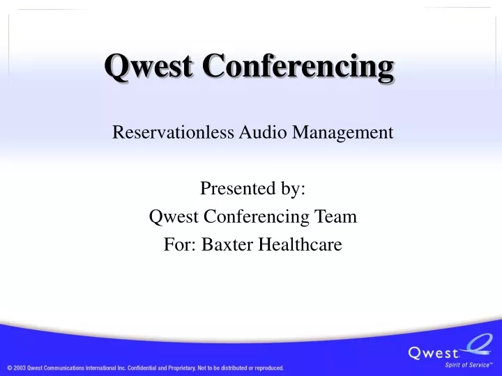 qwest conferencing