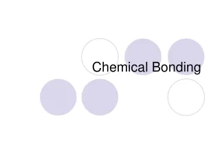 Chemical Bonding