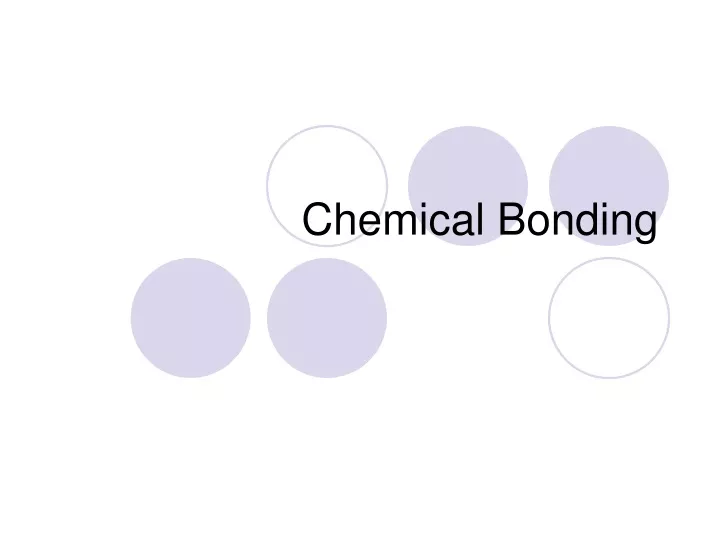 chemical bonding