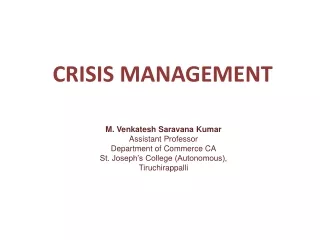 CRISIS MANAGEMENT