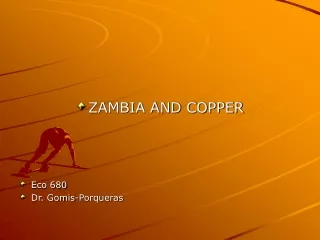 ZAMBIA AND COPPER Eco 680 Dr. Gomis-Porqueras
