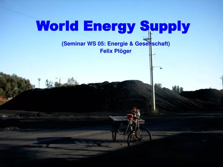 world energy supply