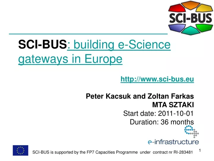 sci bus building e science gateways in euro pe