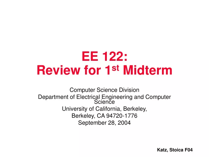 ee 122 review for 1 st midterm