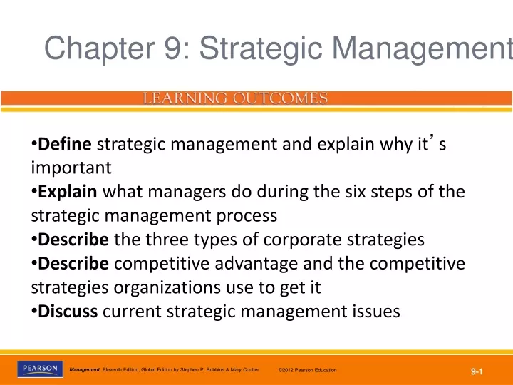 chapter 9 strategic management