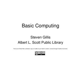 Basic Computing