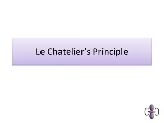 Le  Chatelier’s  Principle