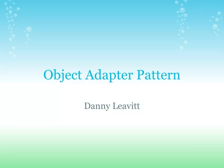 object adapter pattern