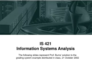 IS 421 Information Systems Analysis