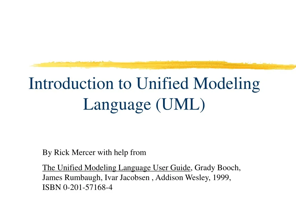 PPT - Introduction to Unified Modeling Language (UML) PowerPoint ...