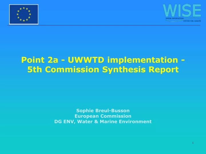 point 2a uwwtd implementation 5th commission synthesis report