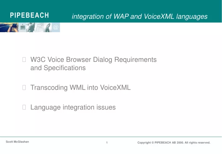 integration of wap and voicexml languages