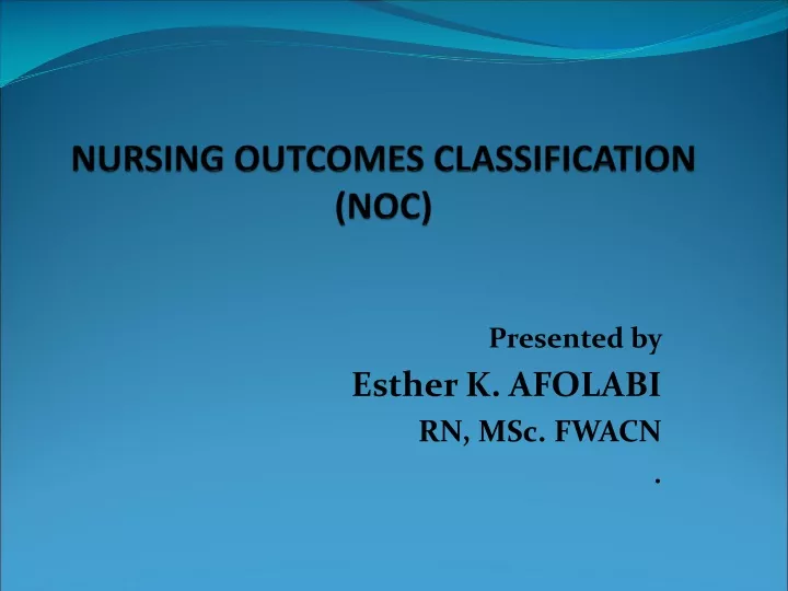 nursing outcomes classification noc