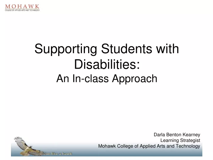 supporting students with disabilities an in class approach