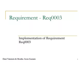 Requirement - Req0003