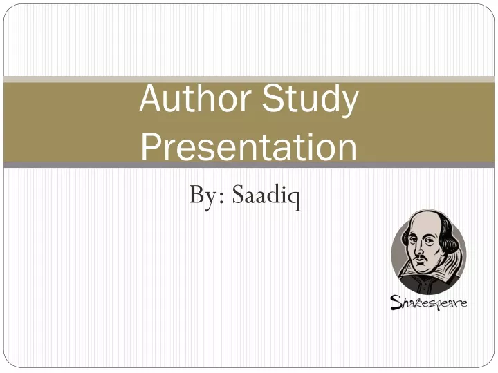 author study presentation