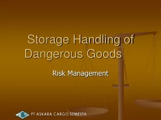 Storage Handling of Dangerous Goods