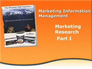 Marketing Information Management