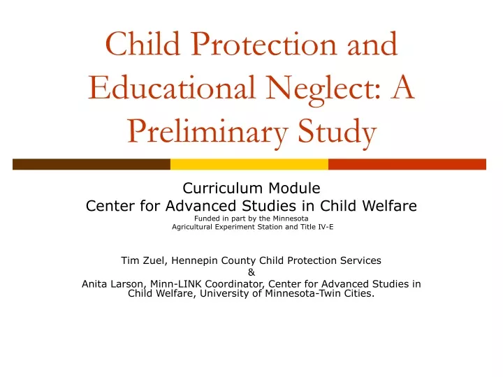 child protection and educational neglect a preliminary study