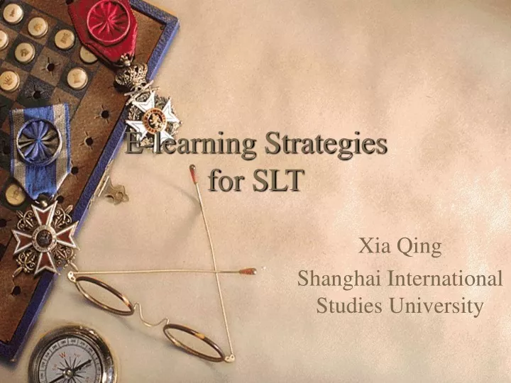 e learning strategies for slt