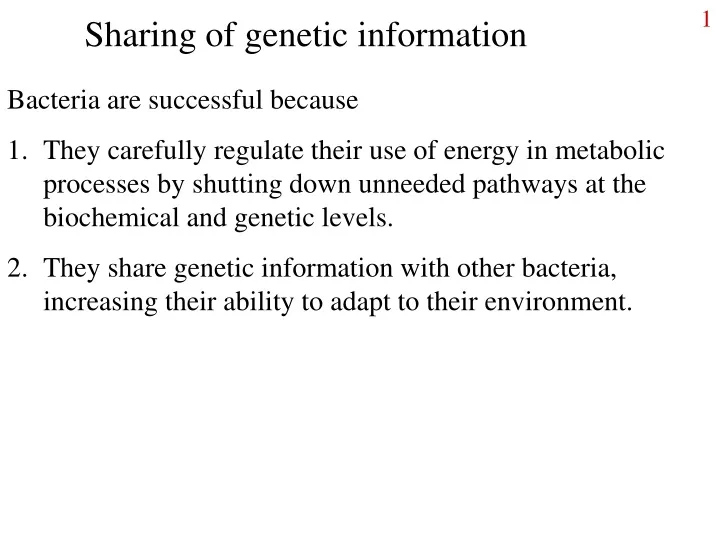 sharing of genetic information
