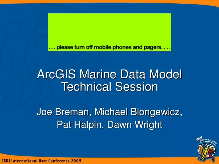 arcgis marine data model technical session