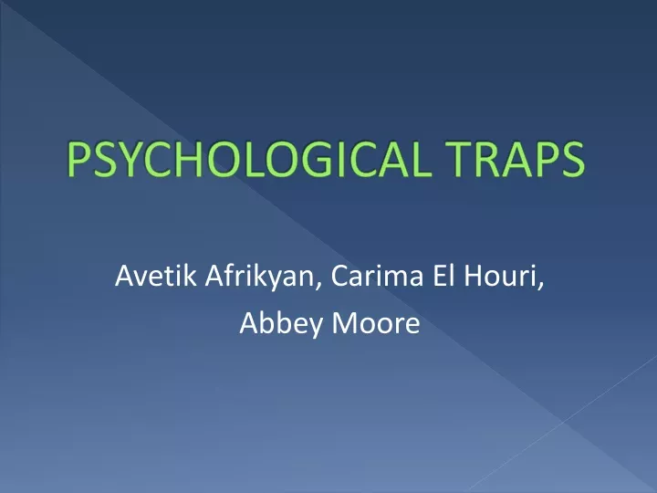 psychological traps