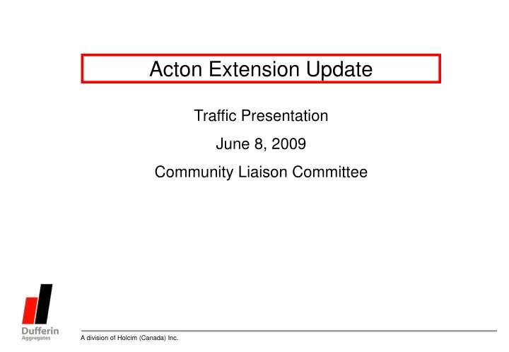 acton extension update