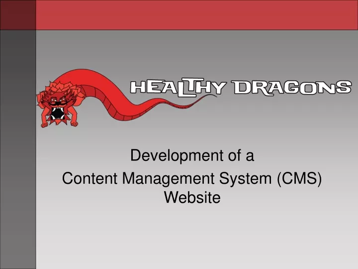 development of a content management system