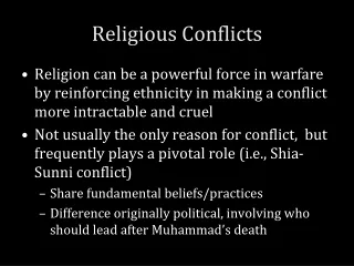 Religious Conflicts