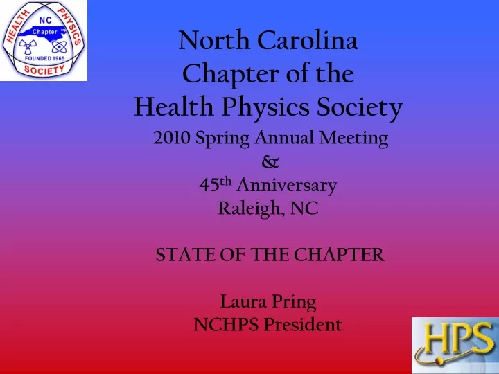 north carolina chapter of the health physics