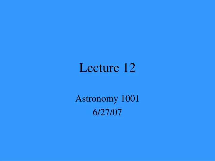 lecture 12