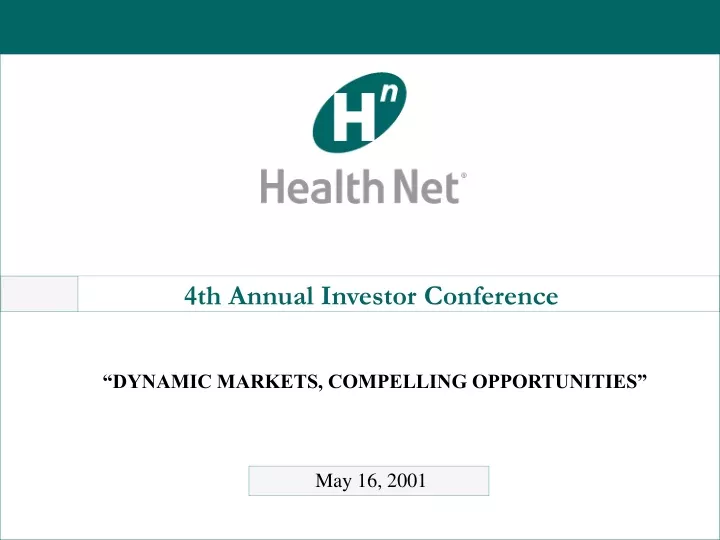 4th annual investor conference