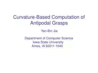 Curvature-Based Computation of Antipodal Grasps