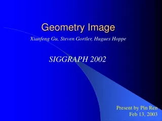 Geometry Image