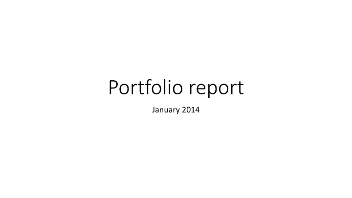 portfolio report