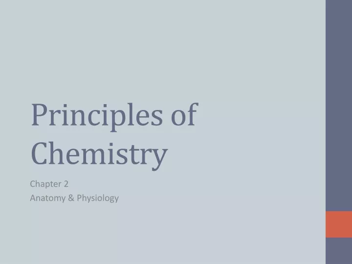 principles of chemistry