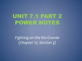 Unit 7.1 Part 2 Power Notes