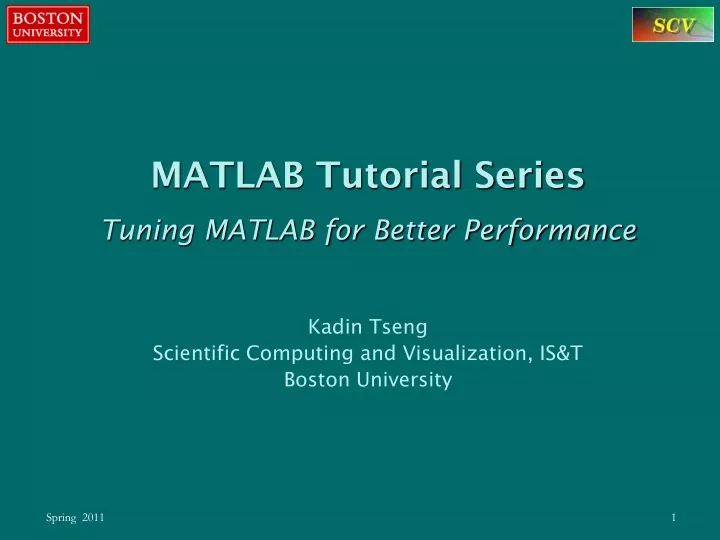 matlab tutorial series tuning matlab for better