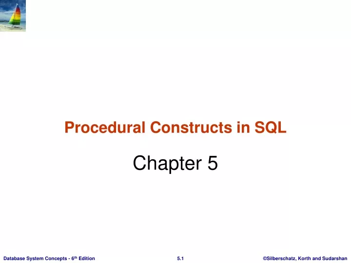 procedural constructs in sql