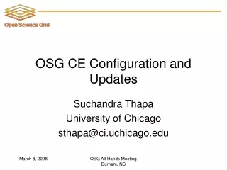 OSG CE Configuration and Updates
